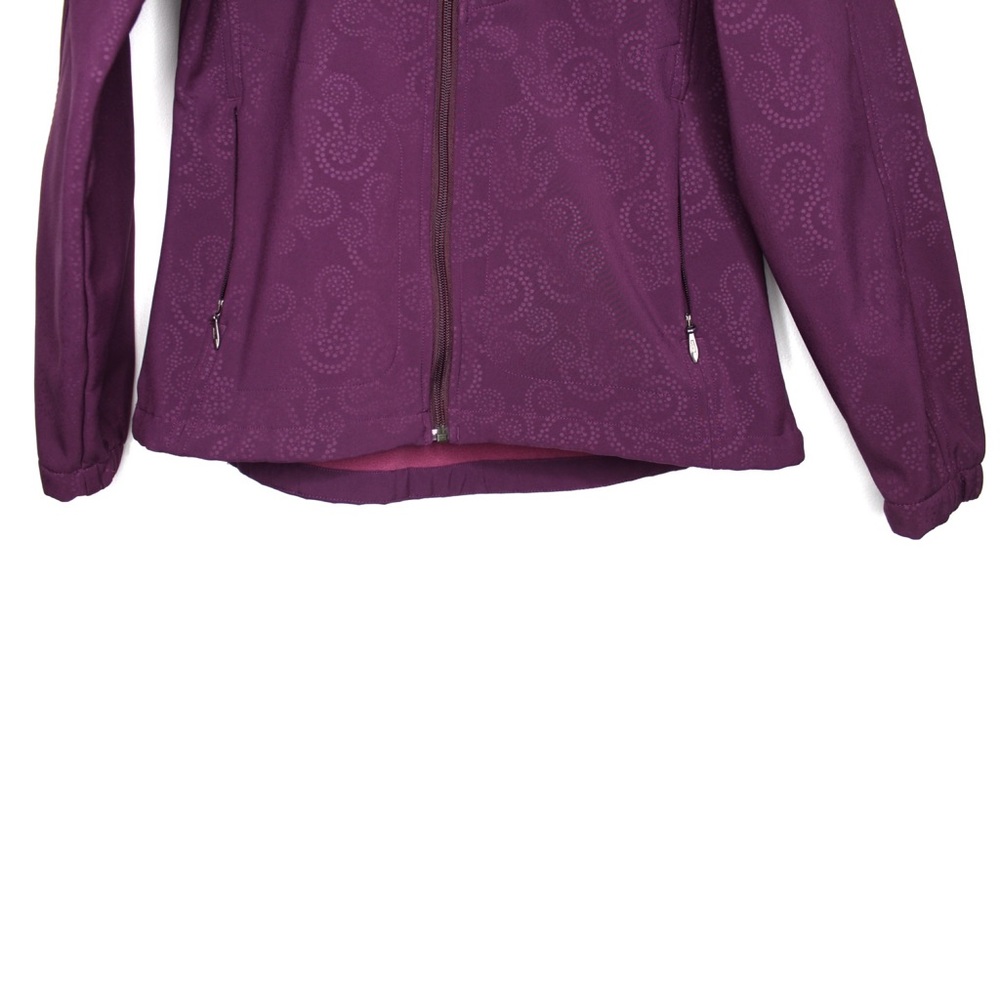 Woolrich Purple Printed Full Zip Up Lightweight Jacket Medium Preowned - Picture 3 of 7
